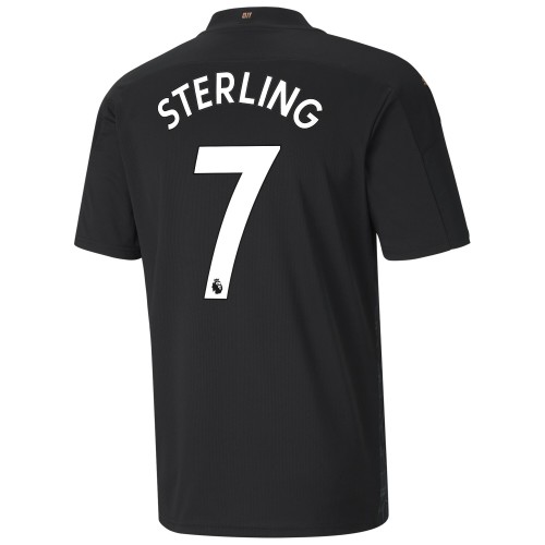 Manchester City Fodboldtrøjer Raheem Sterling 7 Udebanesæt 2020/21 Kort ærmer Manchester City Fodboldtrøjer Raheem Sterling 7 Udebanesæt 2020/21 Kort ærmer